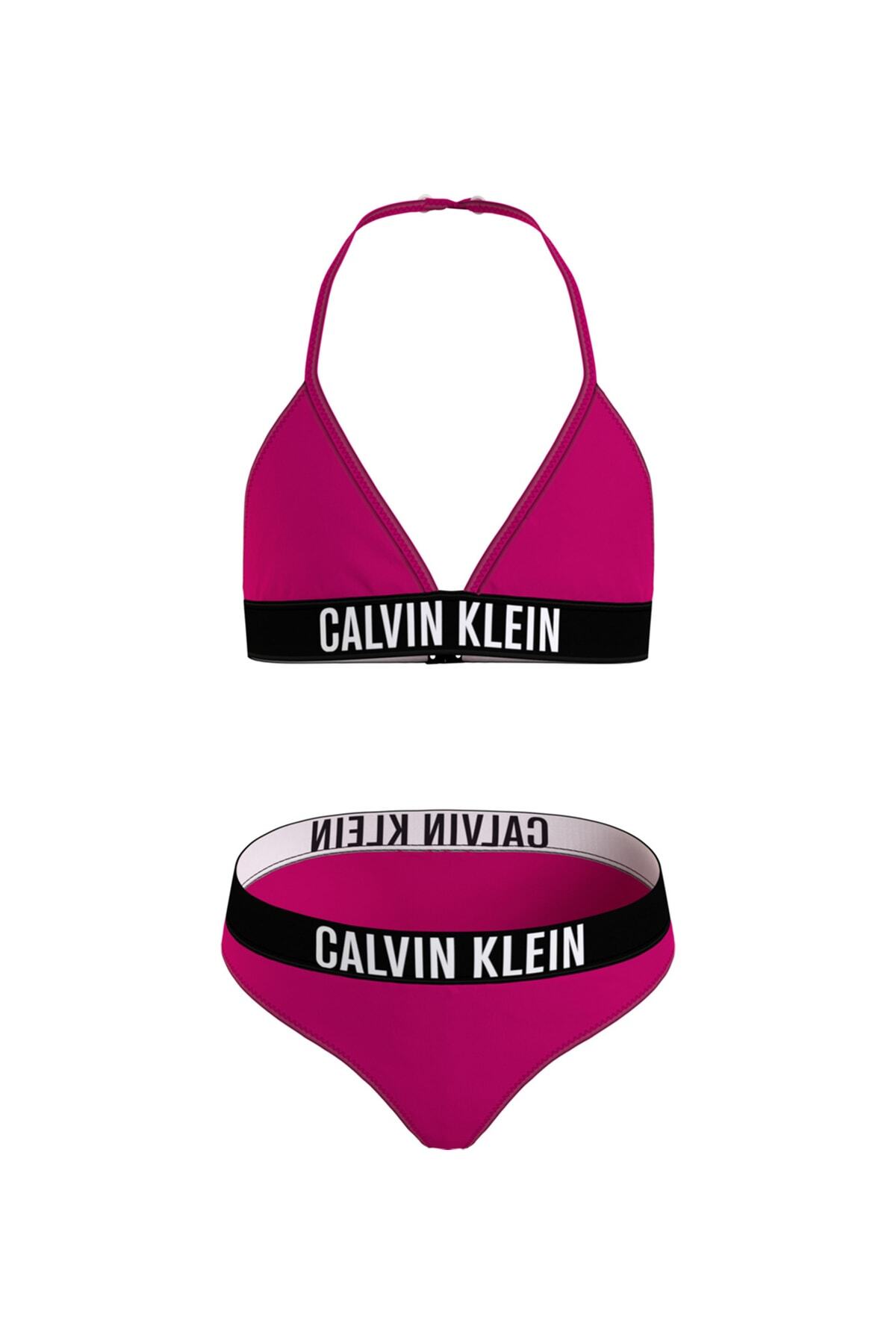 Calvin Klein Pembe K Z Ocuk Bikini Tak M Ky Ky Tr Angle B K N