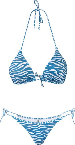 Barbarian Mavi Zebra Üçgen Bikini Üstü Glami tr