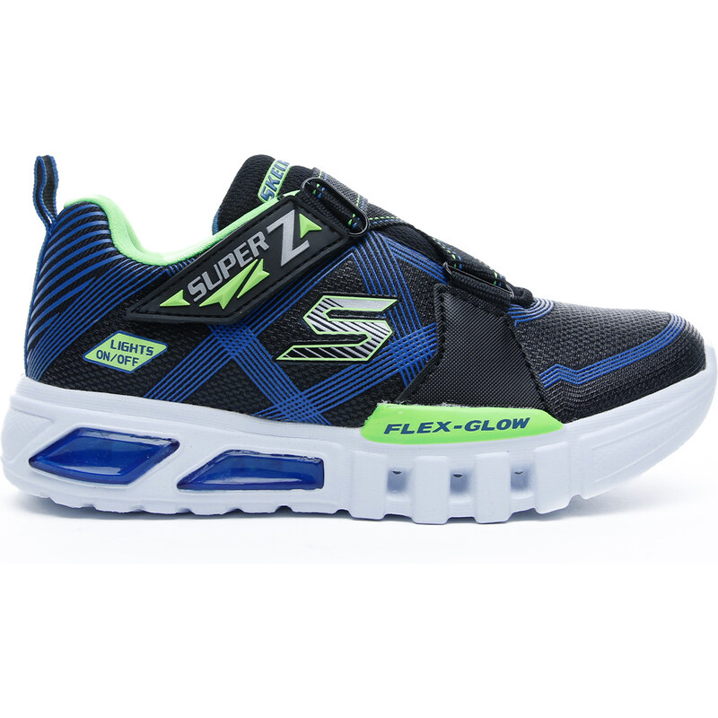 Skechers Flex Glow Parrox Ocuk Siyah Spor Ayakkab L Bblm