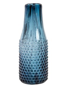 Mizalle Mavi Balon Kabarcıklı Cam Vazo (10,5X10,5X28)
