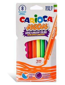 Carioca Neon Yıkanabilir Keçeli Boya Kalemi 8 li