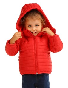 HelloBaby Kışlık Kapüşonlu Bebek Montu - Kırmızı