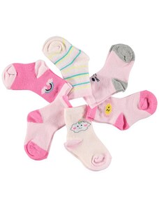 HelloBaby Bebek 6'Lı Soket Çorap - Pembe