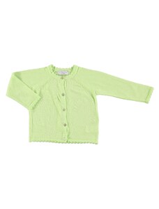 For My Baby Kız Bebek Önü Düğmeli Uzun Kollu Triko Hırka - Fıstık Yeşili