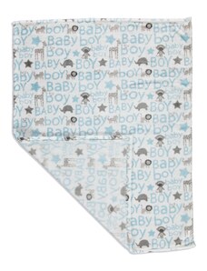 Mollia Kış Bebek Baskılı Battaniye - Mavi