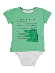 Fisher Price Yaz Erkek Bebek Kayıp Timsah Body - Yeşil