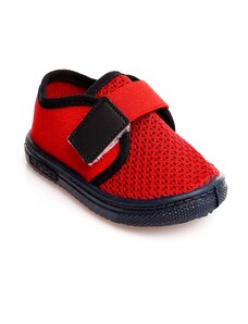 Sanbe Yaz Bebek Keten Ayakkabı - Kırmızı