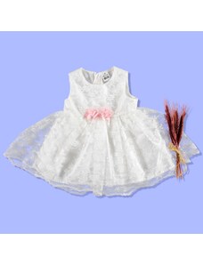 Bestido Yaz Kız Bebek Mevlüt Kıyafeti Bebe Yaka Tek Elbise - Ekru