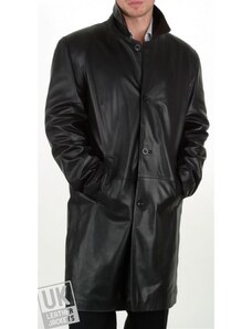 Derimont's Hakiki Deri Siyah Saint Uzun Erkek Deri Ceket