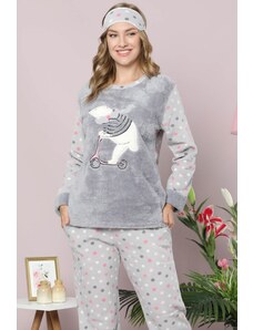 Akbeniz Welsoft Polar Kadın Pijama Takımı 8076
