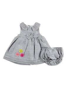 Midimod Bebek Çamaşırlı Elbise - Lacivert