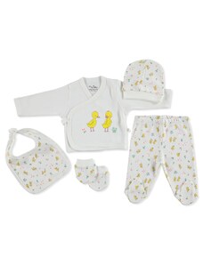 For My Baby Sarı Civciv 5li Bebek Hastane Çıkışı Seti -