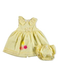 Midimod Bebek Çamaşırlı Elbise - Sarı