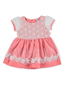 BabyZ Bebek Dantelli Elbise - Nar Çiçeği