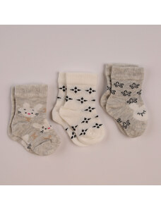 Aziz Bebe 3lü Soket Çorap - Karışık Renkli