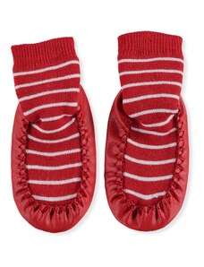 HelloBaby Cızgılı Çarık Kız Bebek Çorap - Kırmızı
