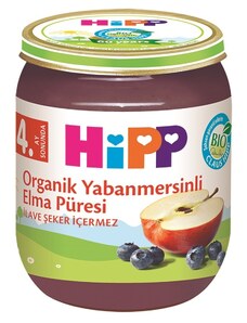 Hipp Organik Yabanmersinli Elma Püresi 125 gr