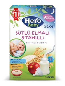 Hero Baby Gece Sütlü Elmalı 8 Tahıllı 200 gr