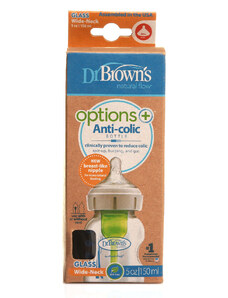Dr Browns Geniş Ağız Options+ Cam Biberon 150 ml