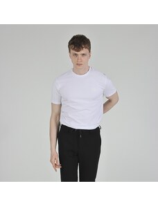 Tbasic Kabartma Flex Sıfır Yaka Basic T-shirt - Beyaz