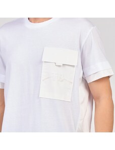 Tbasic Kapaklı Cep Basic T-shirt - Beyaz