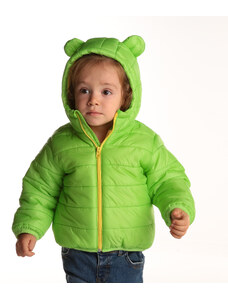 HelloBaby Kış Erkek Bebek Basic Kulaklı Kapüşonlu Mont - Yeşil