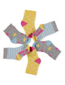 Albio Çiçekli 3lü Soket Çorap - Karışık Renkli