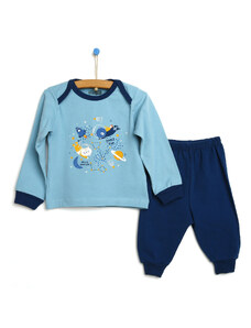 HelloBaby Basic Erkek Bebek Pijama Takımı - Koyu Mavi