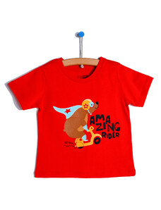 HelloBaby Basic Erkek Bebek Tshirt - Kırmızı