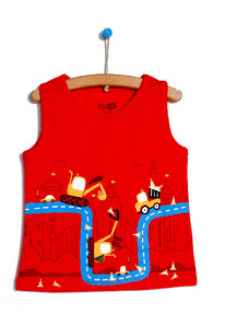 HelloBaby Basic Erkek Bebek Atlet Tshirt - Kırmızı