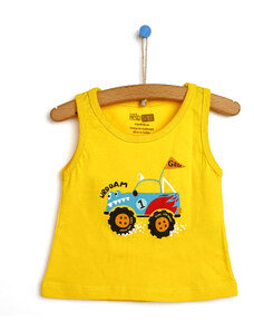 HelloBaby Basic Erkek Bebek Atlet Tshirt - Sarı