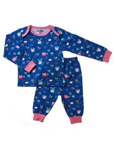 HelloBaby Basic Kız Bebek Pijama Takımı - Koyu Mavi