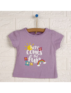 HelloBaby Basic Kız Bebek Tshirt - Lila