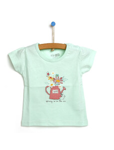 HelloBaby Basic Kız Bebek Tshirt - Mint