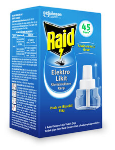 RAID Elektro Likit Sivrisineksiz 45 Gece Yedek Şişe 27,4 ml