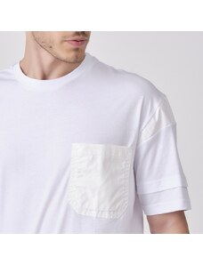 Tbasic Parçalı Kol T-shirt - Beyaz