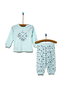 HelloBaby Winter Boy Pijama Takımı - Mint