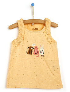 HelloBaby Basic Kız Bebek Atlet Tshirt - Turuncu