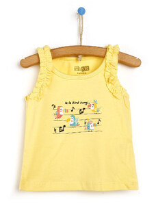HelloBaby Basic Kız Bebek Atlet Tshirt - Açık Sarı