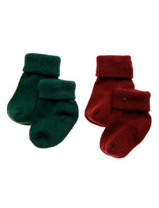 Be Cool Bolero Kıvrık 2'li Organik Çorap - Karışık Renkli