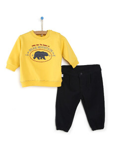 Bebetto Style Baby Erkek Bebek Sweatshirt-Pantolon - Sarı
