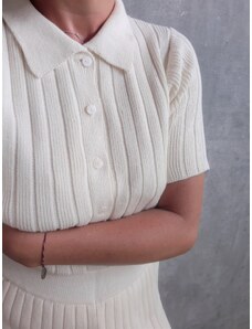 Luciee Gael Knit Shirt In Ivory