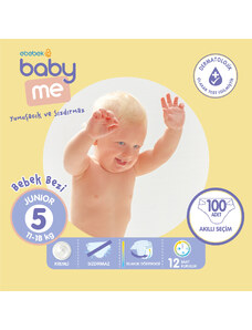 baby me Junior 5 Numara Bebek Bezi 11-18 kg 100 adet - NO_COLOR