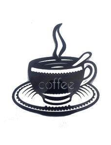 Kahve Fincan Tasarım Pileksi Duvar Dekor