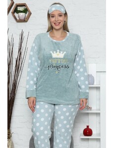Akbeniz Welsoft Polar Kadın Büyük Beden Pijama Takımı 808018