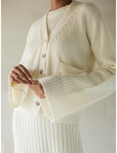 Luciee Iman Mohair Cardigan In Ivory
