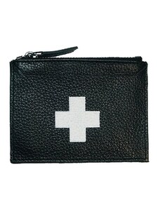 For Fun First Aid / Leather Card Holder (Black)