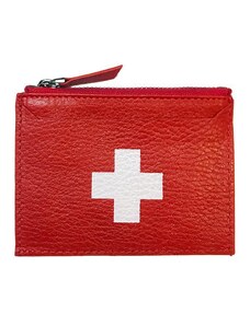 For Fun First Aid / Leather Card Holder (Red)
