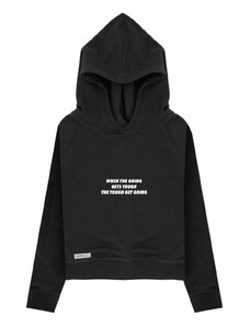 For Fun When the Going Gets Though, the Tough Get Going / Crop Hoodie