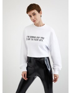 For Fun I'm Gonna Pay You $100 to Fuck Off / Crop Sweatshirt